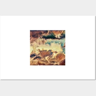 Blue Sky Between Clouds Posters and Art